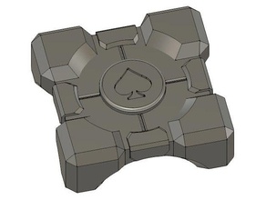 companheiro cubo modelo brinquedo & acessórios para jogos clube companion cube diamante caixa de presente coração pá 3d print model - Mito3D
