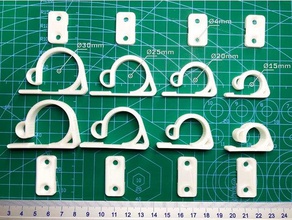 cavo di clip porta dimensioni diverse organizzazione catena titolare la gestione dei cavi 3d print model - Mito3D