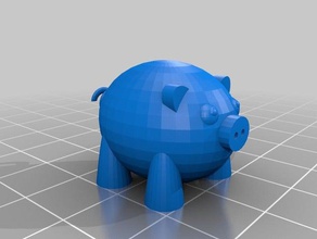 pig animals 3d print model - Mito3D
