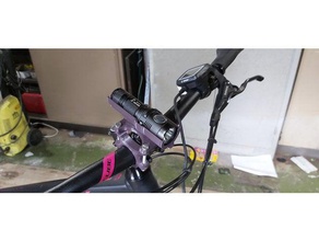 nitecore mh20 flashlight bike mount sport & outdoors bicycle bikelight holder mountainbike mountain 3d print model - Mito3D