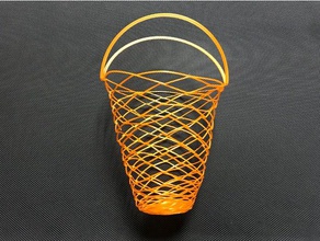 kirigami cesta recipientes a arte suporte para garrafa de água recipiente corte fruteira matemática origami 3d print model - Mito3D