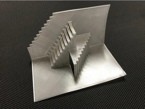 mc escher inspired kirigami stairs math art card cut fold foldable origami paper pop up 3d print model - Mito3D