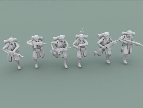 legion metal infantry running toy & game accessories 40k astra militarum imperial guard warhammer40k warhammer wh40k 3d print model - Mito3D