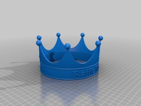 raffle king crown costume customized 3d print model - Mito3D