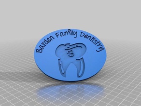 barden family dentistry logo w crown back 3d printing 3d print model - Mito3D