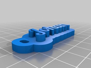 johan Schlüsselanhänger kundengebundene 3d print model - Mito3D