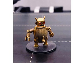 keg robot - d&d miniature games 3d print model - Mito3D