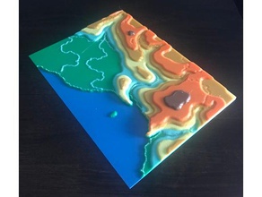 topographic map saltmarsh region games 3d print model - Mito3D