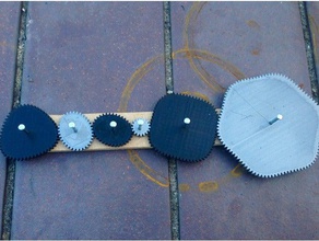 non-circular gear engineering Zahnräder noncircular gears 3d print model - Mito3D