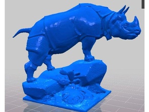 rhinoc ros musée d'orsay sculptures animaux les cornes rhino rhinocéros la statue 3d print model - Mito3D