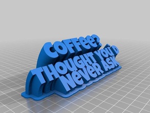coffee 2 customized 3d print model - Mito3D
