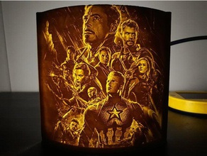 lithophane avengers endgame 2d art marvel studios 3d print model - Mito3D