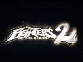 fighters storm 2 logo signs & logos arcade cabinet blizzard overwatch hanamura marquee sign video game 3d print model - Mito3D