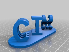 mes-cim signs & logos customized 3d print model - Mito3D