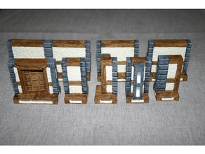 openlock tudor s walls cut stone pillars toy & game accessories dungeons dragons dungeon tiles pathfinder terrain rpg style tavern tile wargame wargaming 3d print model - Mito3D