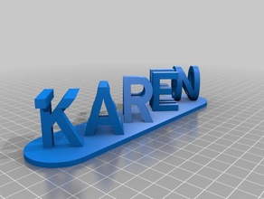karen-teamo signs & logos customized 3d print model - Mito3D