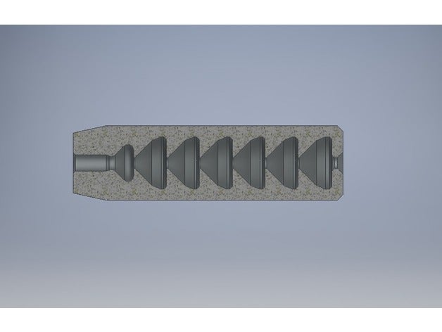 22 pellet gun silencer 3D print model - Mito3D