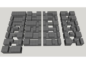 standard six piece burr puzzle puzzles 3d esp8266 full set wall mount 3d print model - Mito3D
