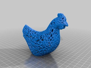 v - pollo animali di hollow voronoi 3d print model - Mito3D