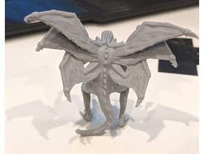 gloomhaven boss winged horror toy & game accessories dnd miniature monster wing 3d print model - Mito3D
