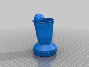 yagi pong trofeo monete & distintivi 3d print model - Mito3D