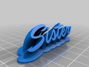 sister office customized 3d print model - Mito3D
