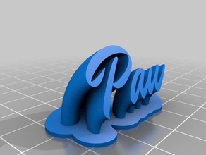 pau office personalizado 3d print model - Mito3D