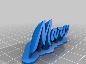 marc office personalizado 3d print model - Mito3D