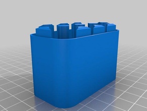 aa 8pcs bottom containers customized 3d print model - Mito3D