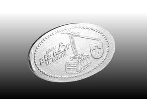piz nair alargada de 20 centavos la moneda monedas & insignias rappen engadina suiza 3d print model - Mito3D
