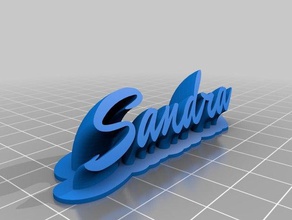 sandra bureau de personnalisé 3d print model - Mito3D