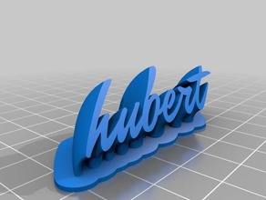 hubert office customized 3d print model - Mito3D