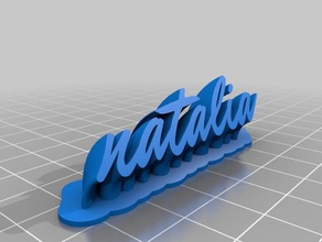 natalia office personalizado 3d print model - Mito3D