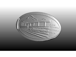 jungfraubahn elongated 20 cents coin coins & badges rappen jungfrau jungfraujoch kleine scheidegg swiss switzerland 3d print model - Mito3D
