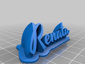 renata office personalizado 3d print model - Mito3D