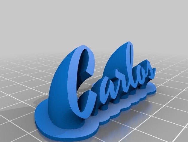 carlos office personalizado 3D print model - Mito3D