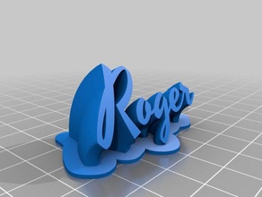roger office customized 3d print model - Mito3D