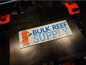 bulk reef supply logo - renkli TEB çok resif tuzlu su Akvaryumu 3d print model - Mito3D