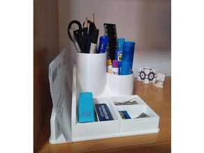 organizador escritorio desk organizer organization boligrafos cosas lapices lapiz pen pencil things 3d print model - Mito3D
