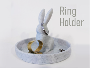 bunny ring holder accessories 3d print model - Mito3D