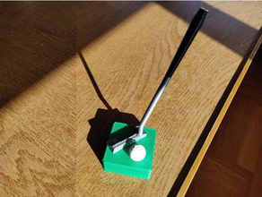 golf trophy sculptures golfball putter 3d print model - Mito3D