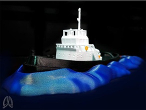 rebocador serviço de despertar veículos barco 3d print model - Mito3D