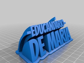 educand rio maria office customized 3d print model - Mito3D