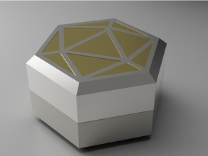 anpassbare d20 dice box - magnetisch Spielzeug & Spiele Würfel Würfel-box dnd magnet 3d print model - Mito3D