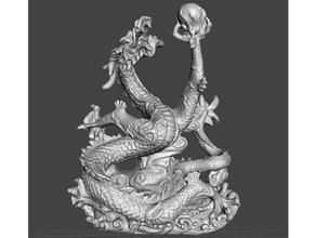 dragón chino v32 las esculturas china máquina de cnc dlp fdm fff sla sls 3d print model - Mito3D