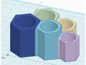 hex coin bank us containers coins holder hexagon piggybank piggy 3d print model - Mito3D