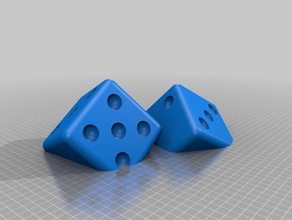 sunken dices sculptures 3d print model - Mito3D