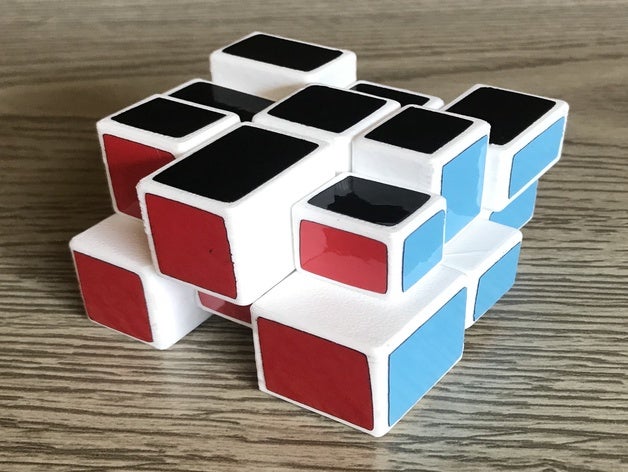 mirror 2x3x3 puzzles 3d puzzle brain teaser brainteaser cube rubik mod rubik's twisty cubes 3D print model - Mito3D