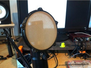 anti pop de gravação do microfone popper filtro a música o áudio audiófilo explosivo equipamento cantando studio voz 3d print model - Mito3D