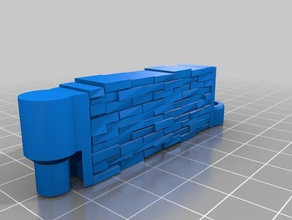 dungeon sticks brick wall buildings & structures 28mm dnd tiles dungeonsticks pathfinder rpg 3d print model - Mito3D